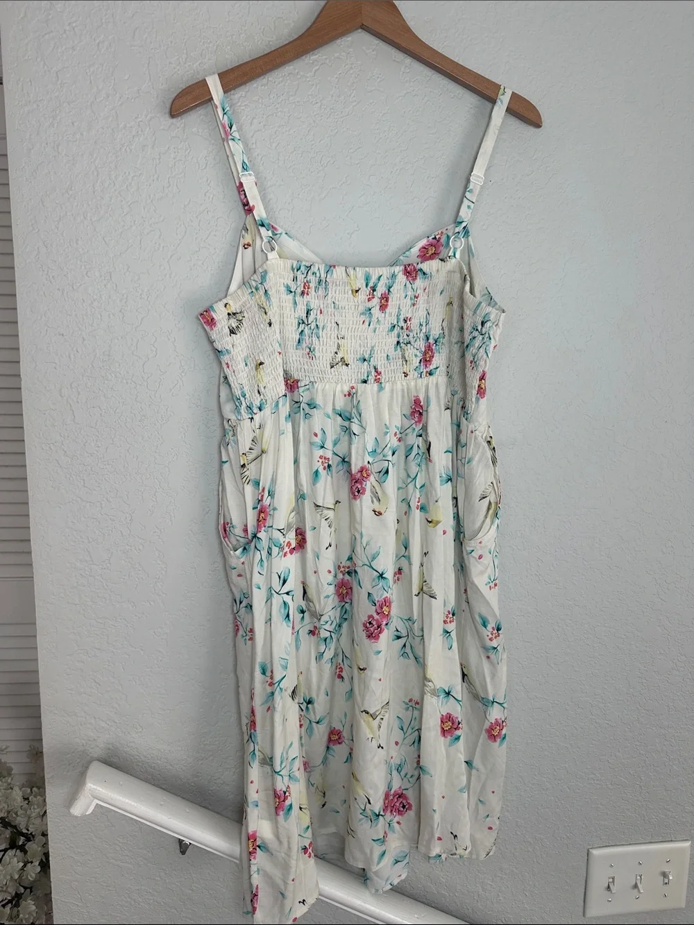 NEW torrid Floral Sundress Dress Bird Summer Vacation Travel Cruise Milkmaid 2X - Picture 8 of 10